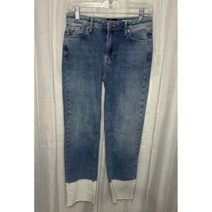 Raffaello Rossi Leyle Bleach Premium Denim Jeans Women's 34‎ Straight Fit Eco